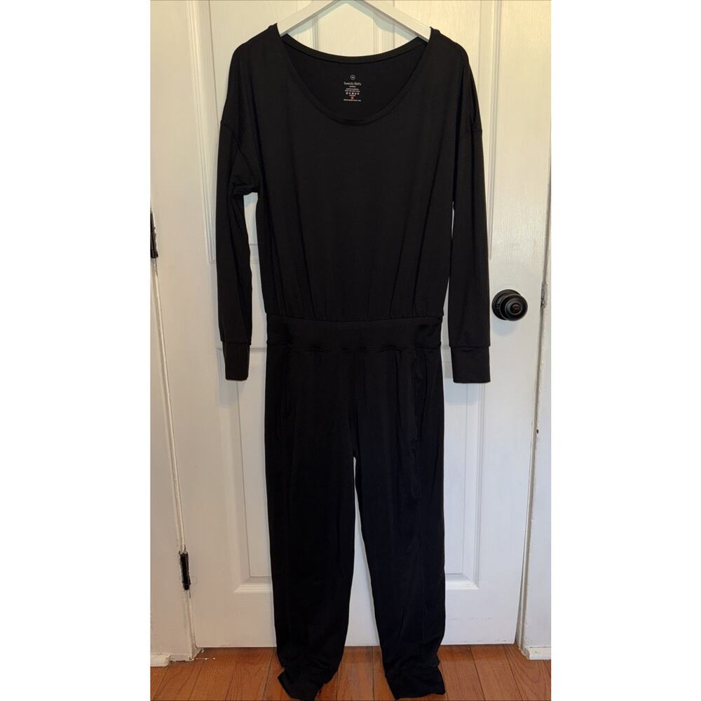 Sweaty Betty Gary Longsleeve Jumpsuit Black Gym Yoga Black Size M Medium
